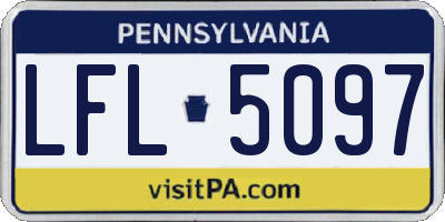 PA license plate LFL5097