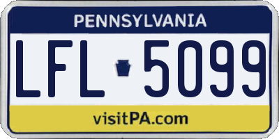 PA license plate LFL5099