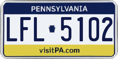PA license plate LFL5102