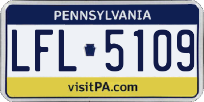 PA license plate LFL5109