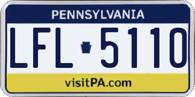 PA license plate LFL5110