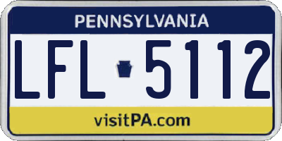 PA license plate LFL5112