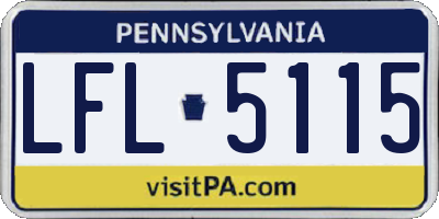 PA license plate LFL5115