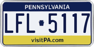 PA license plate LFL5117