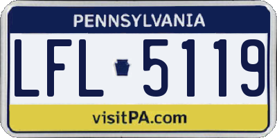 PA license plate LFL5119