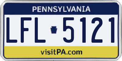 PA license plate LFL5121