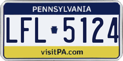 PA license plate LFL5124