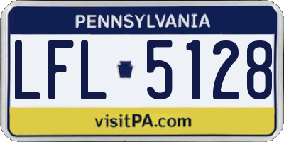 PA license plate LFL5128