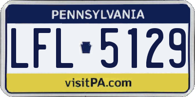 PA license plate LFL5129