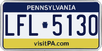 PA license plate LFL5130