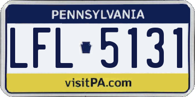 PA license plate LFL5131