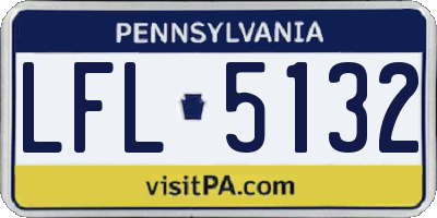 PA license plate LFL5132
