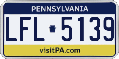 PA license plate LFL5139