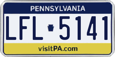 PA license plate LFL5141