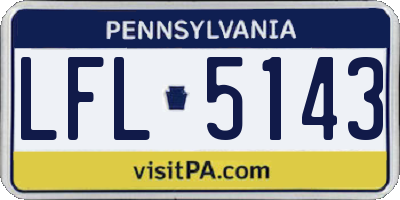 PA license plate LFL5143