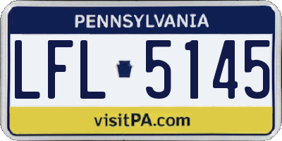 PA license plate LFL5145
