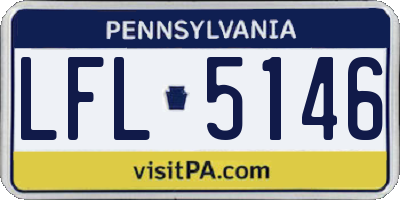 PA license plate LFL5146