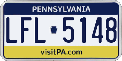 PA license plate LFL5148