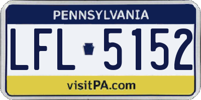 PA license plate LFL5152