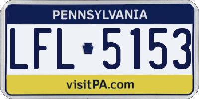 PA license plate LFL5153