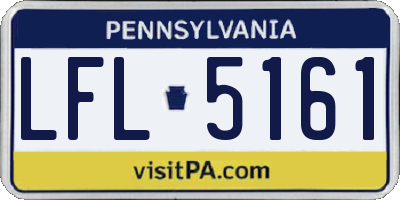 PA license plate LFL5161