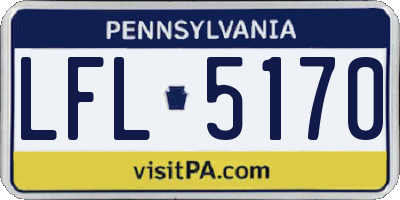 PA license plate LFL5170