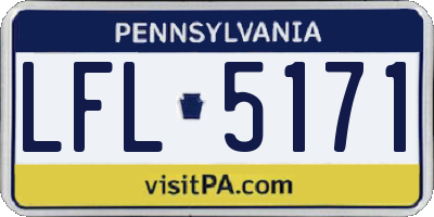 PA license plate LFL5171