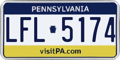 PA license plate LFL5174