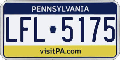 PA license plate LFL5175