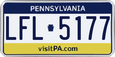 PA license plate LFL5177