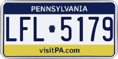 PA license plate LFL5179