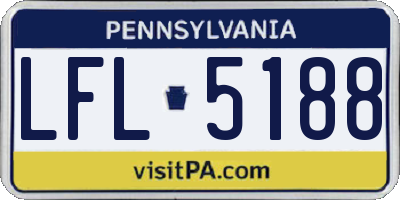 PA license plate LFL5188