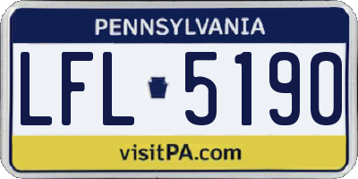 PA license plate LFL5190