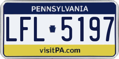 PA license plate LFL5197