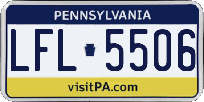 PA license plate LFL5506