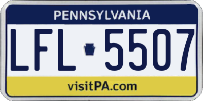 PA license plate LFL5507