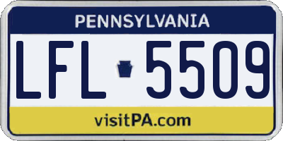 PA license plate LFL5509