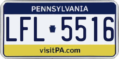 PA license plate LFL5516
