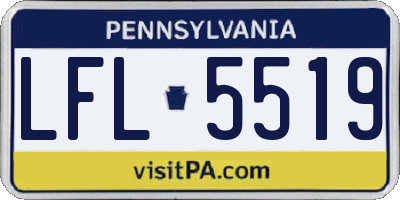 PA license plate LFL5519