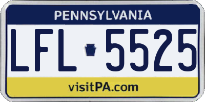 PA license plate LFL5525