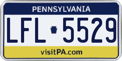 PA license plate LFL5529