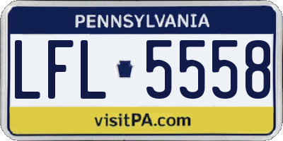 PA license plate LFL5558