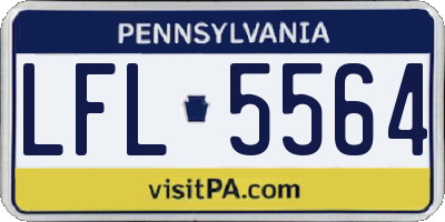 PA license plate LFL5564