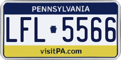 PA license plate LFL5566