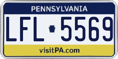 PA license plate LFL5569