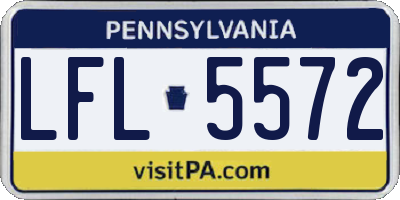 PA license plate LFL5572
