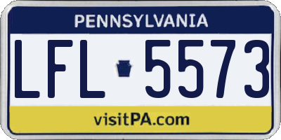 PA license plate LFL5573