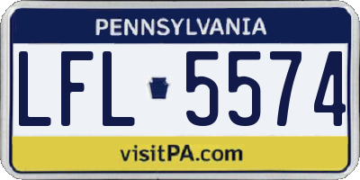PA license plate LFL5574
