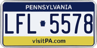 PA license plate LFL5578