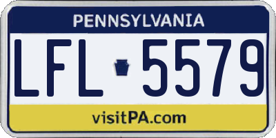 PA license plate LFL5579